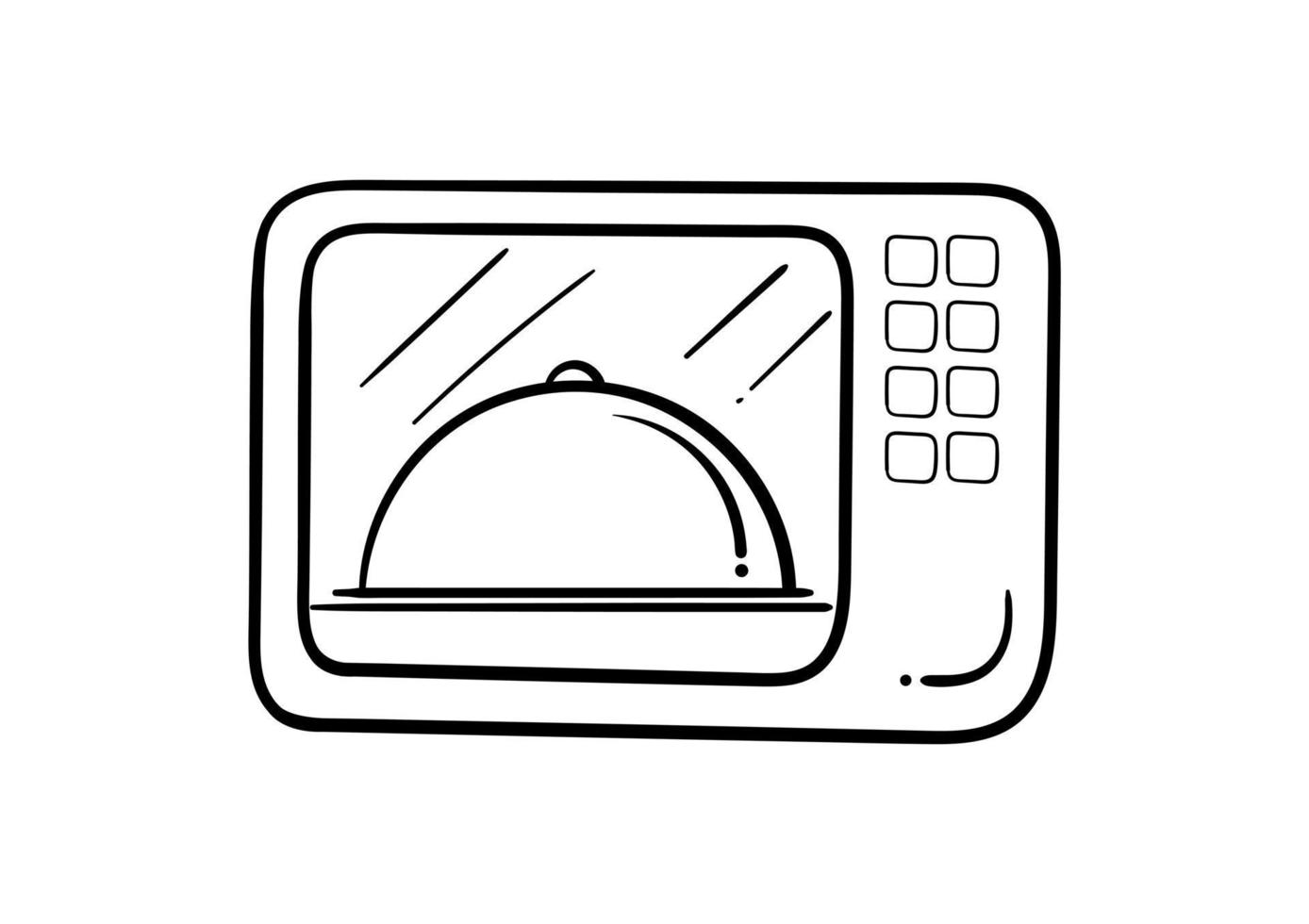 hand drawn oven vector