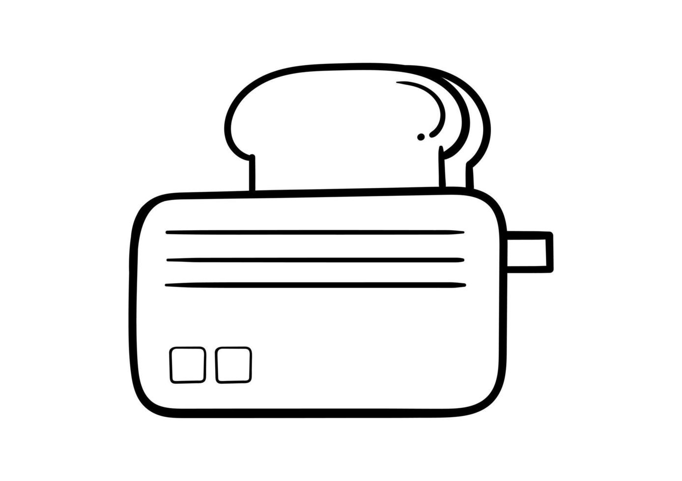 hand drawn toaster vector