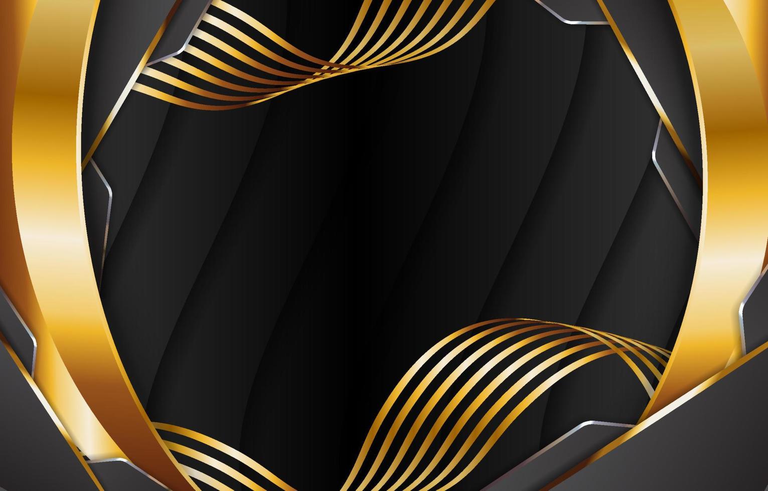 fondo elegante negro y dorado vector