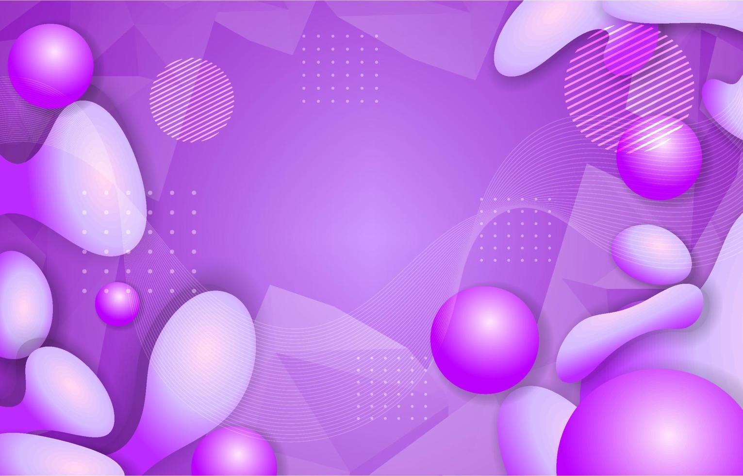 Liquid Shape Geometry with Purple Background vector