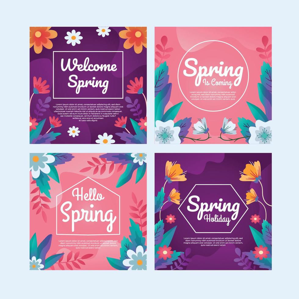 Spring Sale Social Media Concept vector