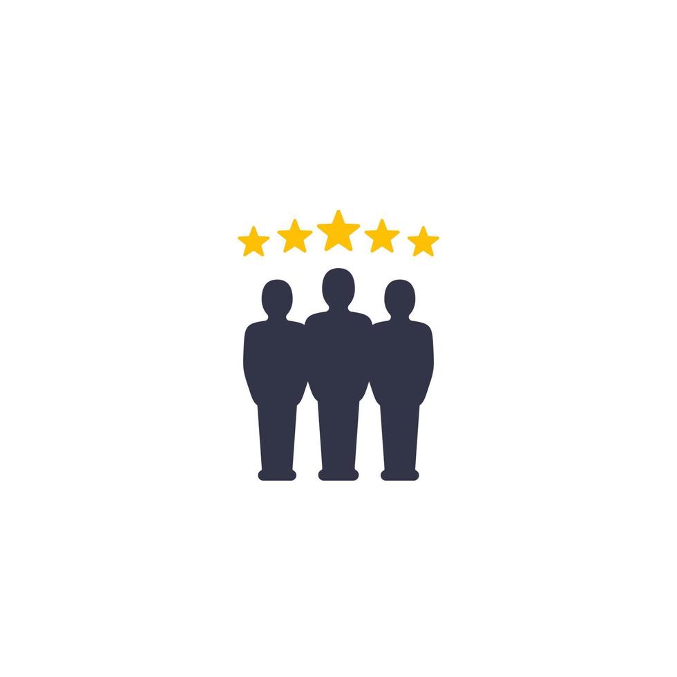 review, team evaluation icon vector