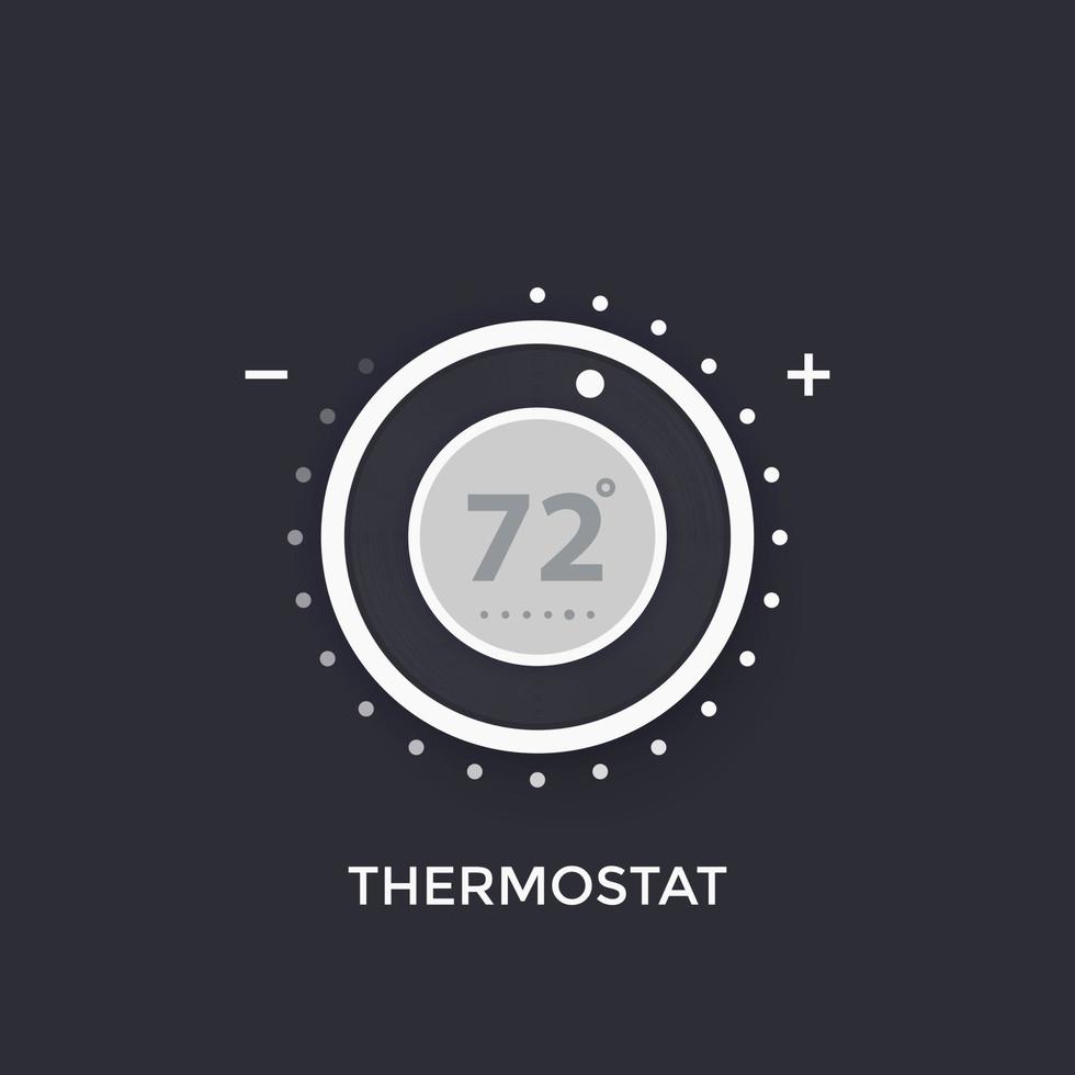 thermostat, temperature control vector illustration