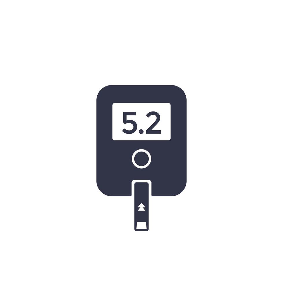 Glucose meter icon on white vector