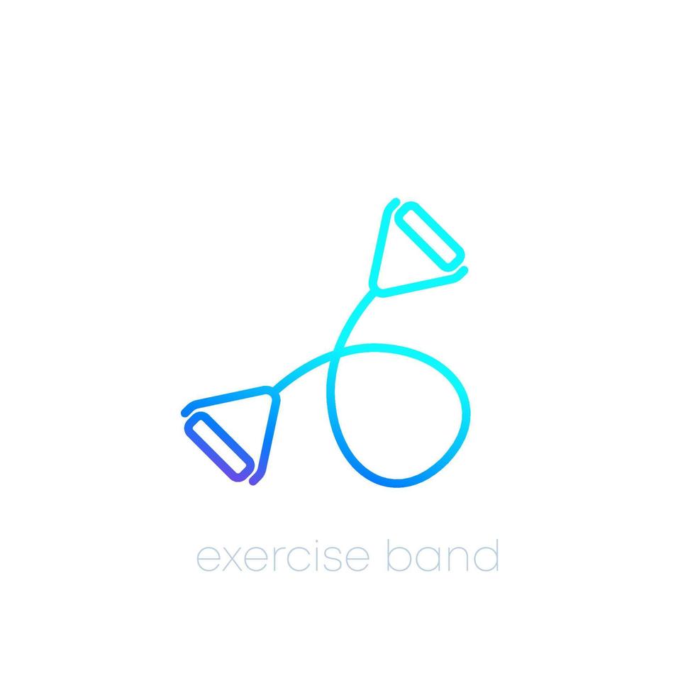 exercise bands icon, line vector
