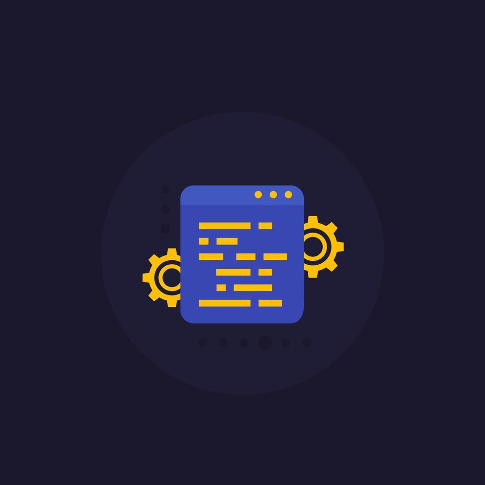web optimization, development and programming icon vector