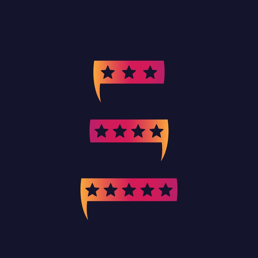 rating, feedback vector marks with stars