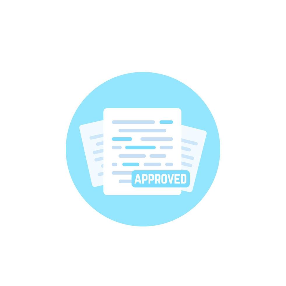 document approved vector icon