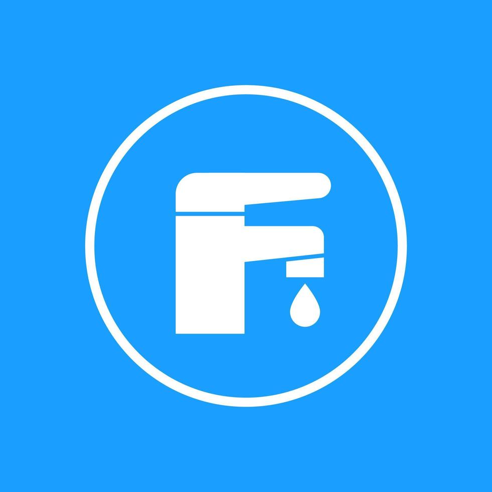 Faucet icon in circle vector