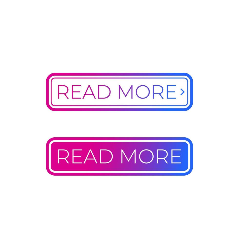 buttons for websites, Read More, vector