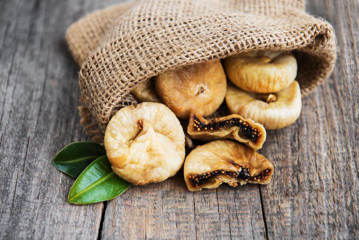 Dried figs on a table photo