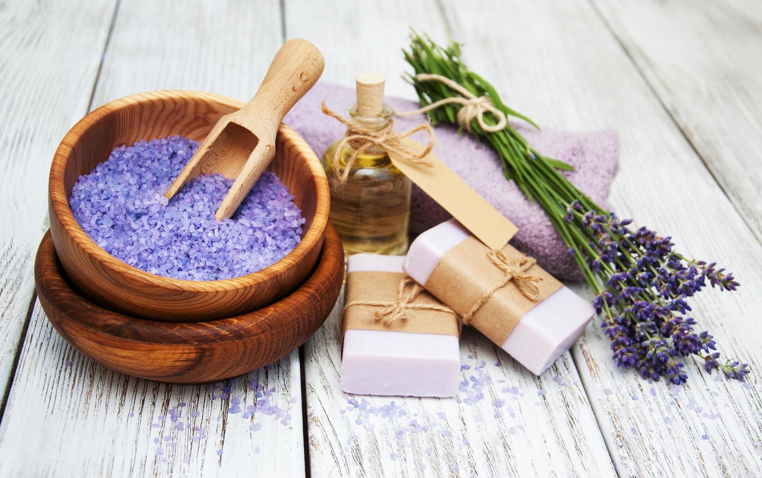 Lavender with soap photo