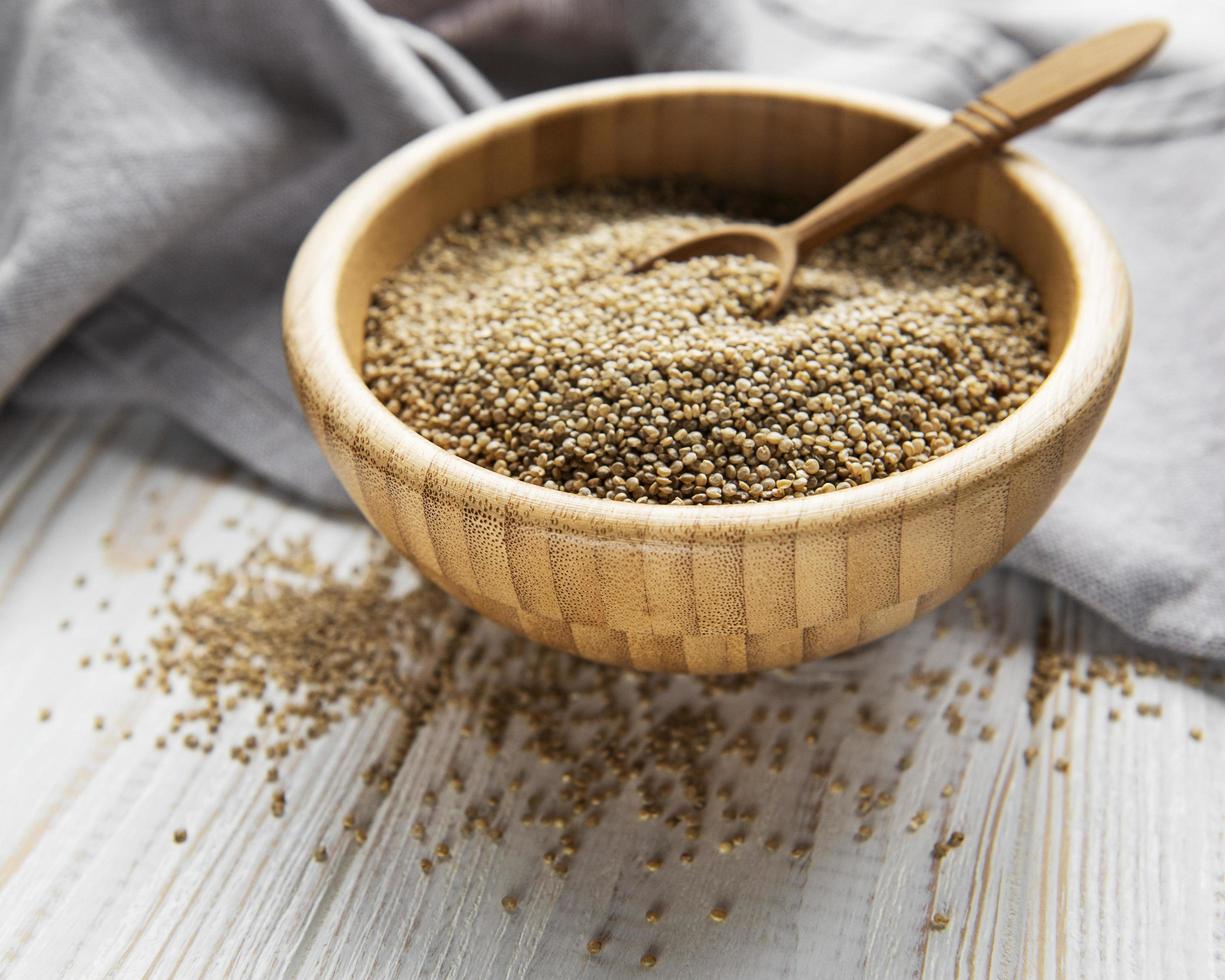 White quinoa seeds photo