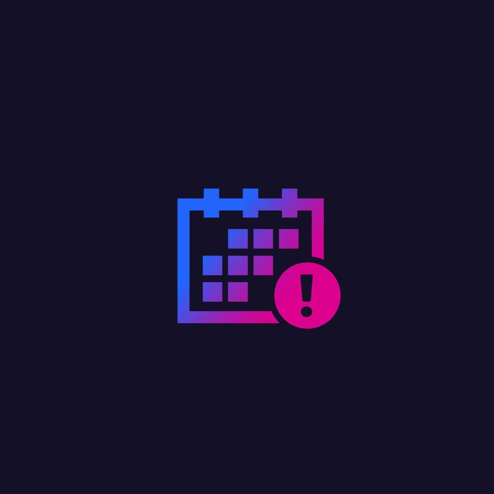 Schedule and notification, vector icon