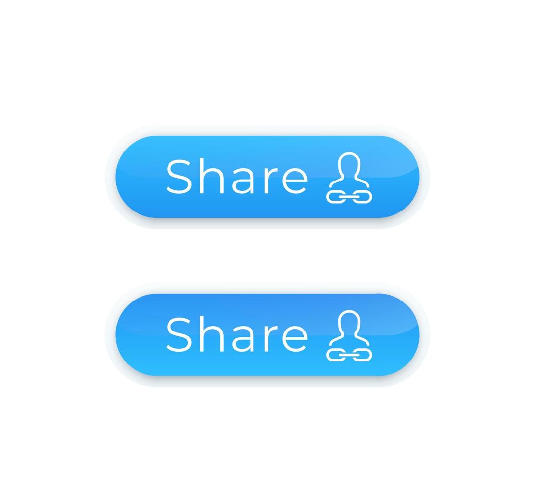 Share button for website, vector design