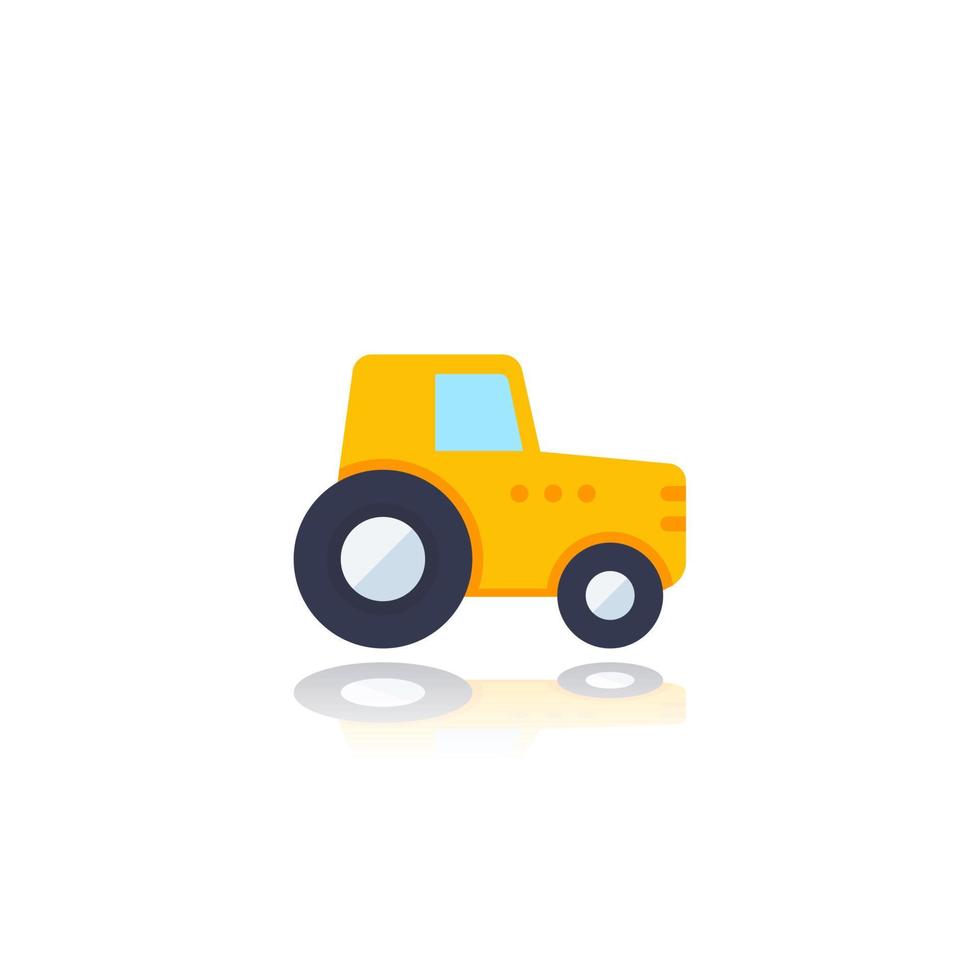 Tractor, agrimotor vector icon on white