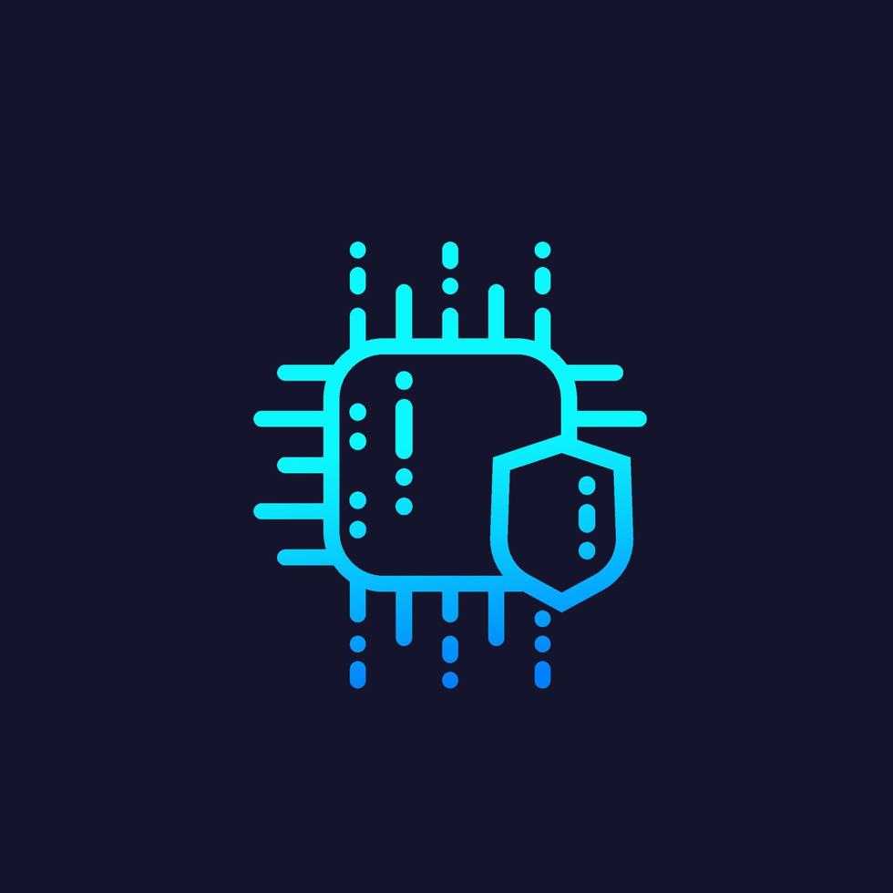 cryptography and encryption vector icon, linear