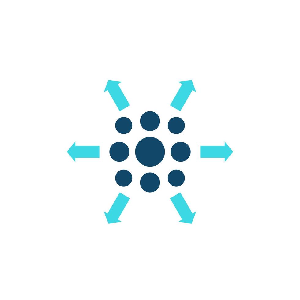 distribution process icon vector