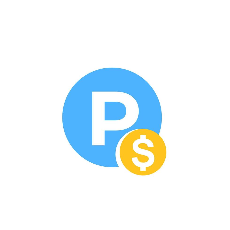 parking pay vector icon