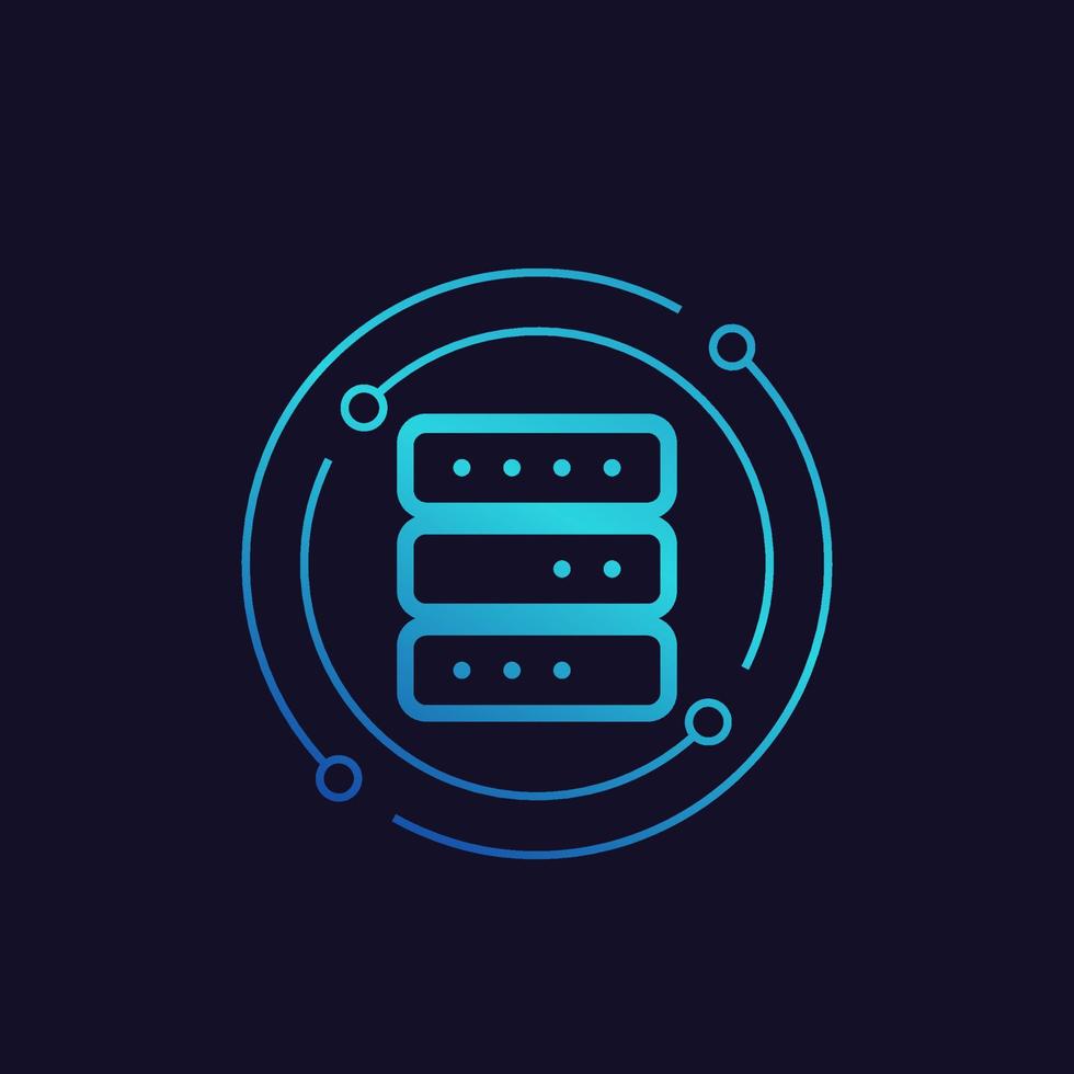 server, mainframe and hosting vector icon