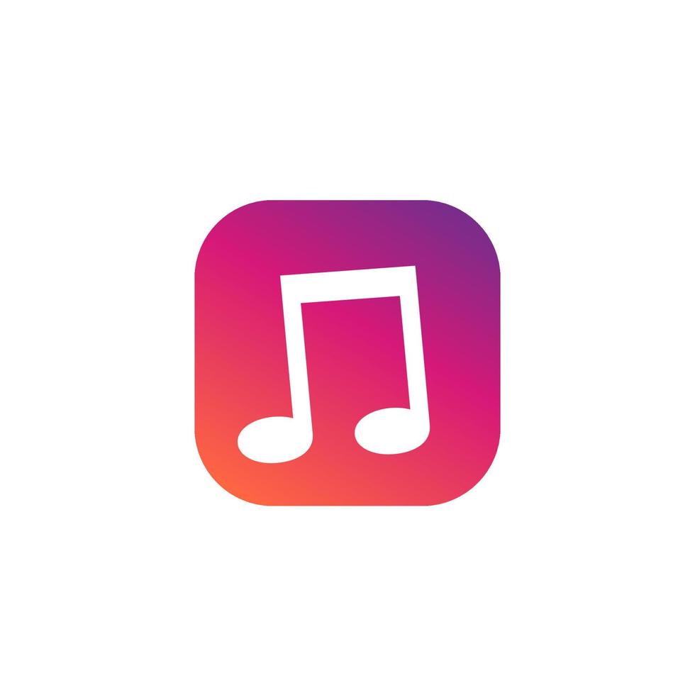 music icon for apps and web vector