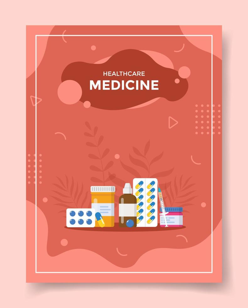 health medicine for template of banners, flyer, books, and magazine cover vector
