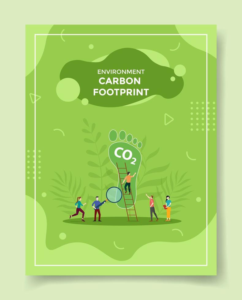 co2 carbon footprint for template of banners, flyer, books, and magazine cover vector