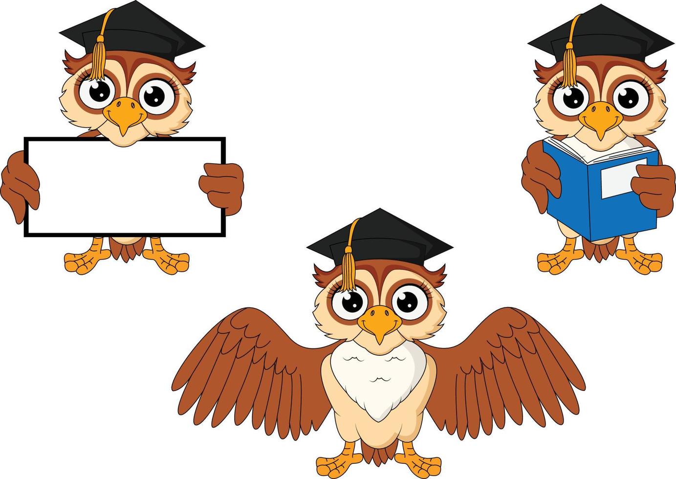 cute owl animal cartoon vector graphic