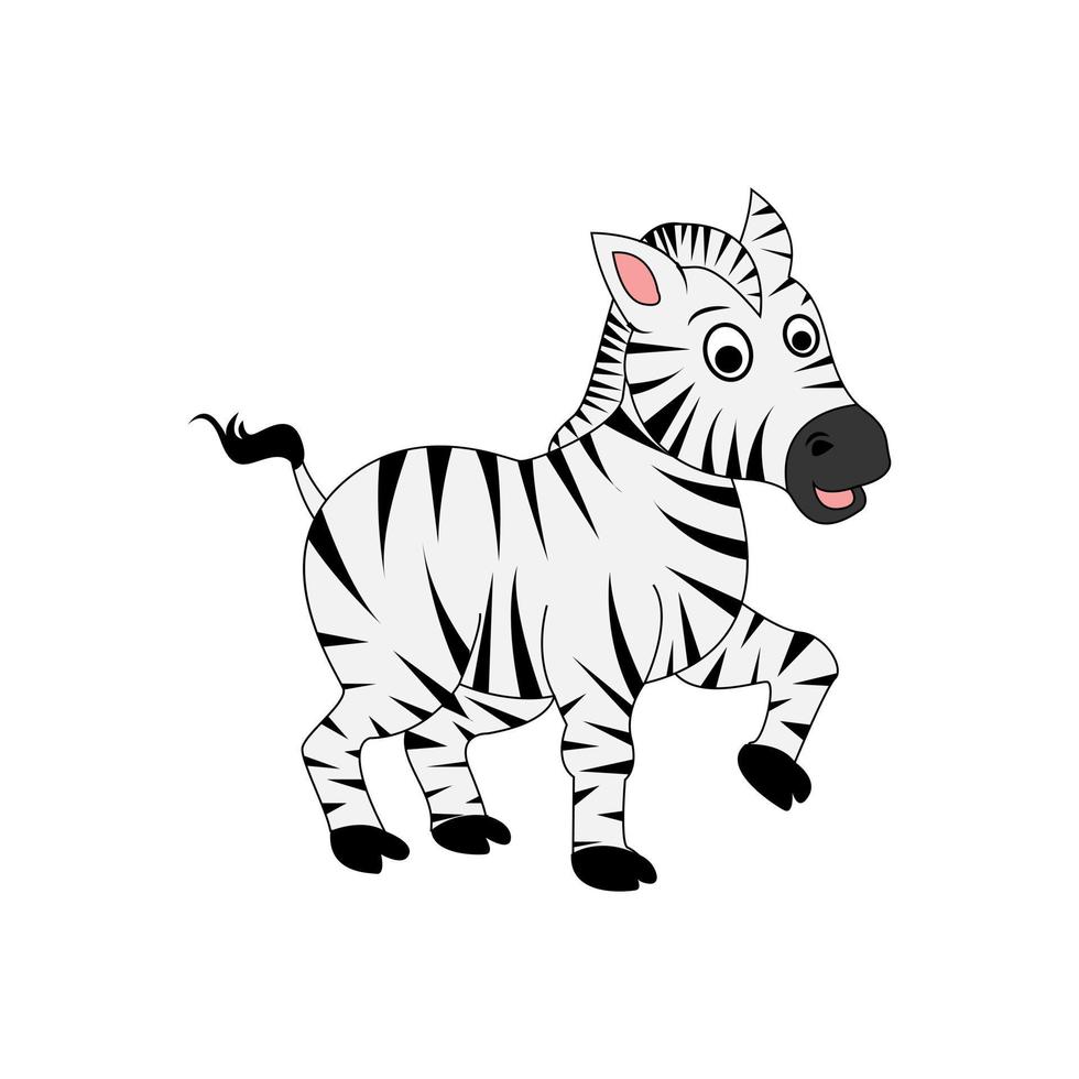 cute zebra animal cartoon vector graphic