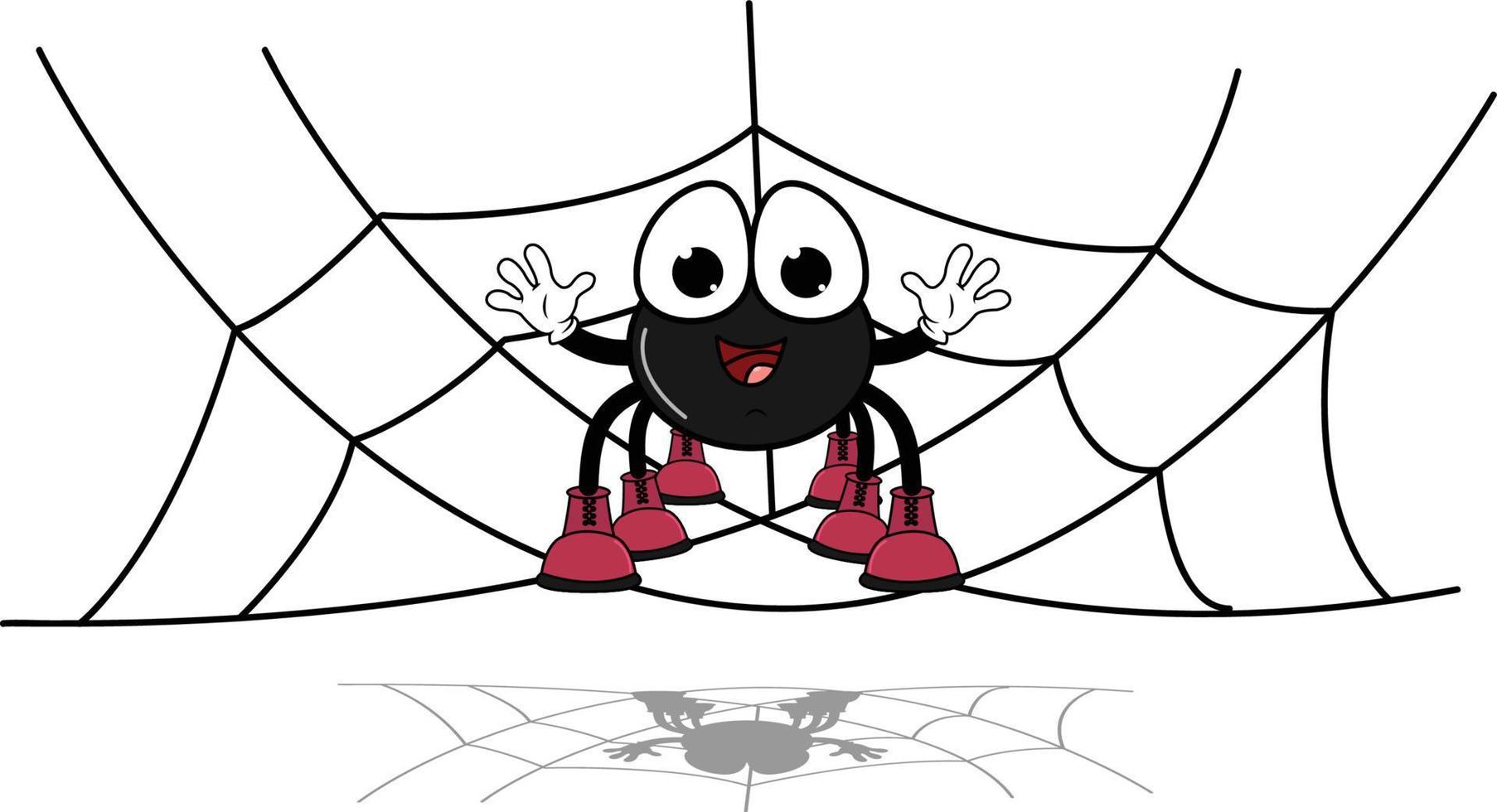 cute spider animal cartoon vector graphic