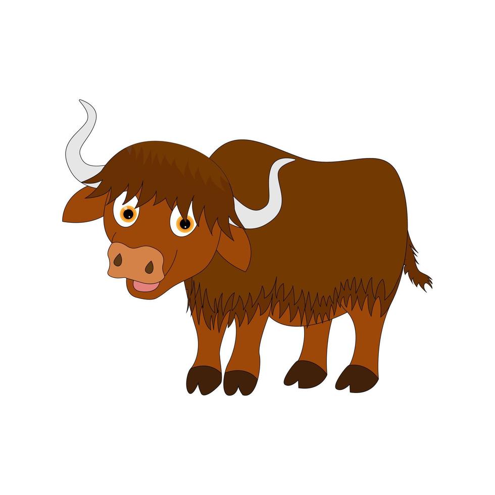 cute yak animal cartoon vector graphic