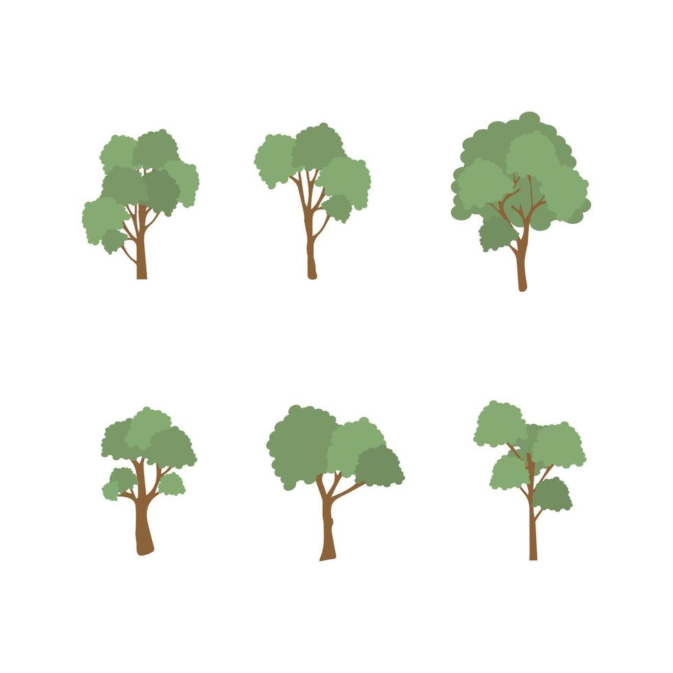 gráfico de vector de forma de árbol lindo