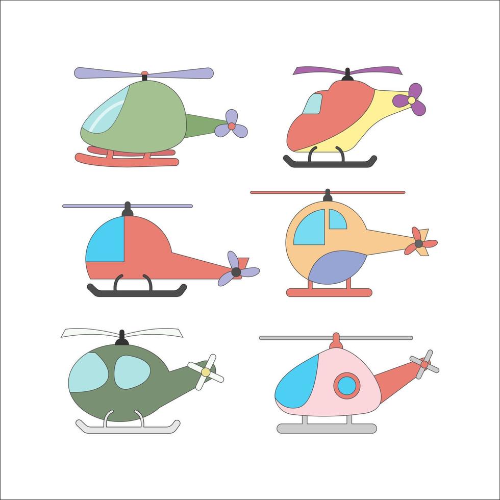 cute helicopter shape vector graphic