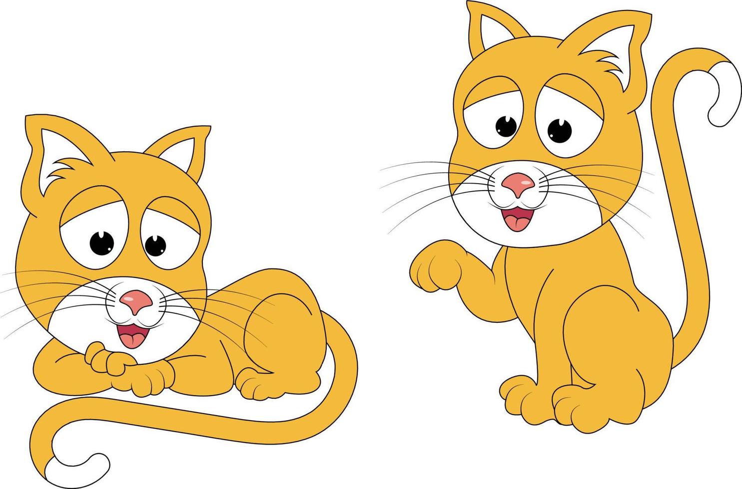 cute cute cat animal cartoon vector graphicanimal cartoon vector graphic