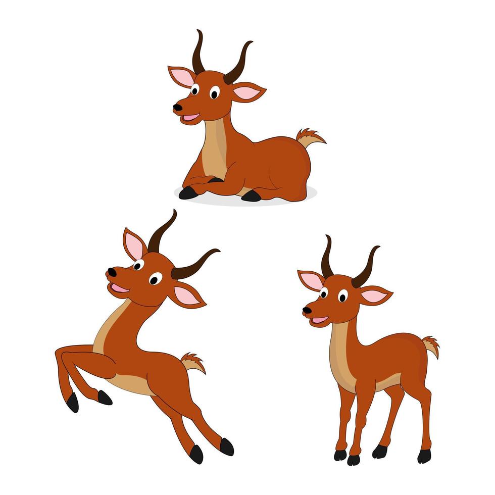 lindo gráfico vectorial de dibujos animados de animales impala vector