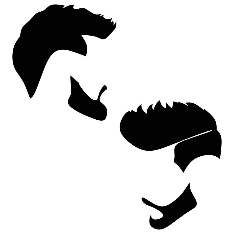 Vector icon of hairstyle