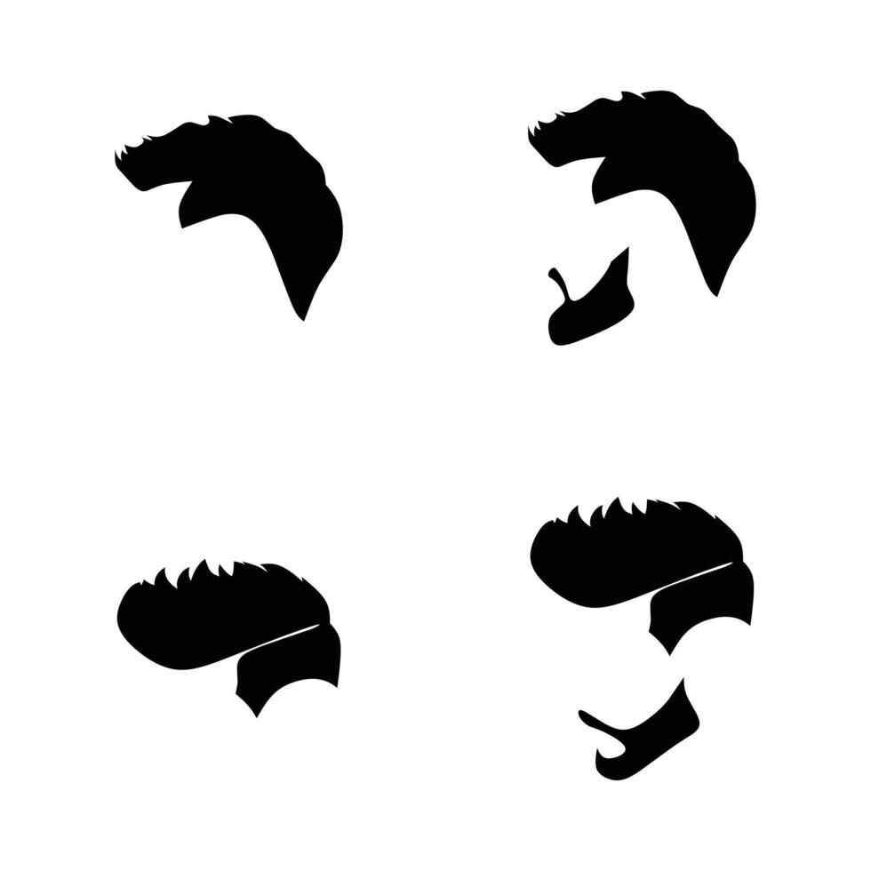 Set of hairstyle icon vector