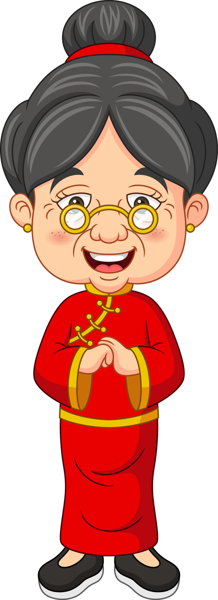 Chinese grandma cartoon on white background 5196193 Vector Art at Vecteezy Chinese grandma cartoon on white background 5196193 Vector Art at Vecteezy