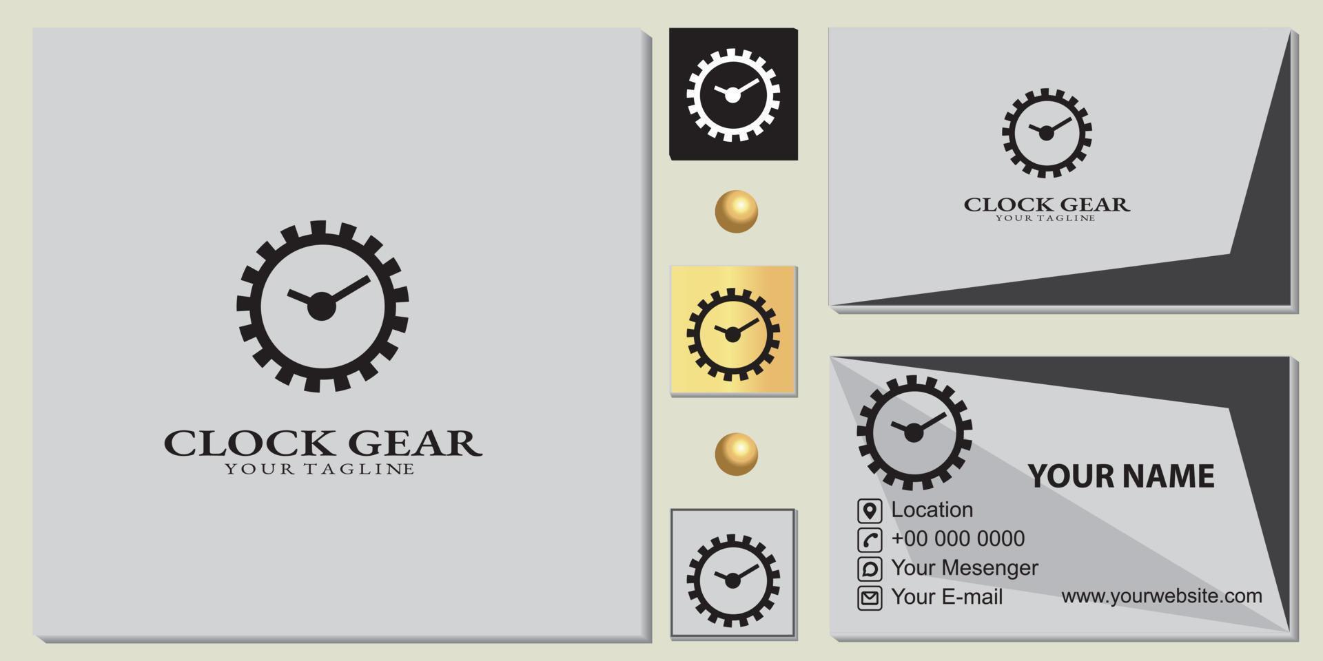 express expedition logo premium template with elegant business card vector eps 10