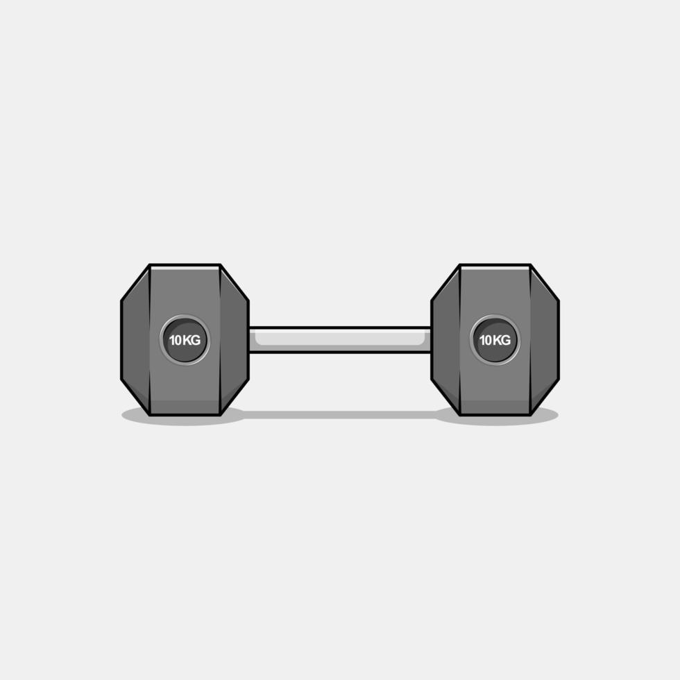 Dumbbell cartoon style illustration vector