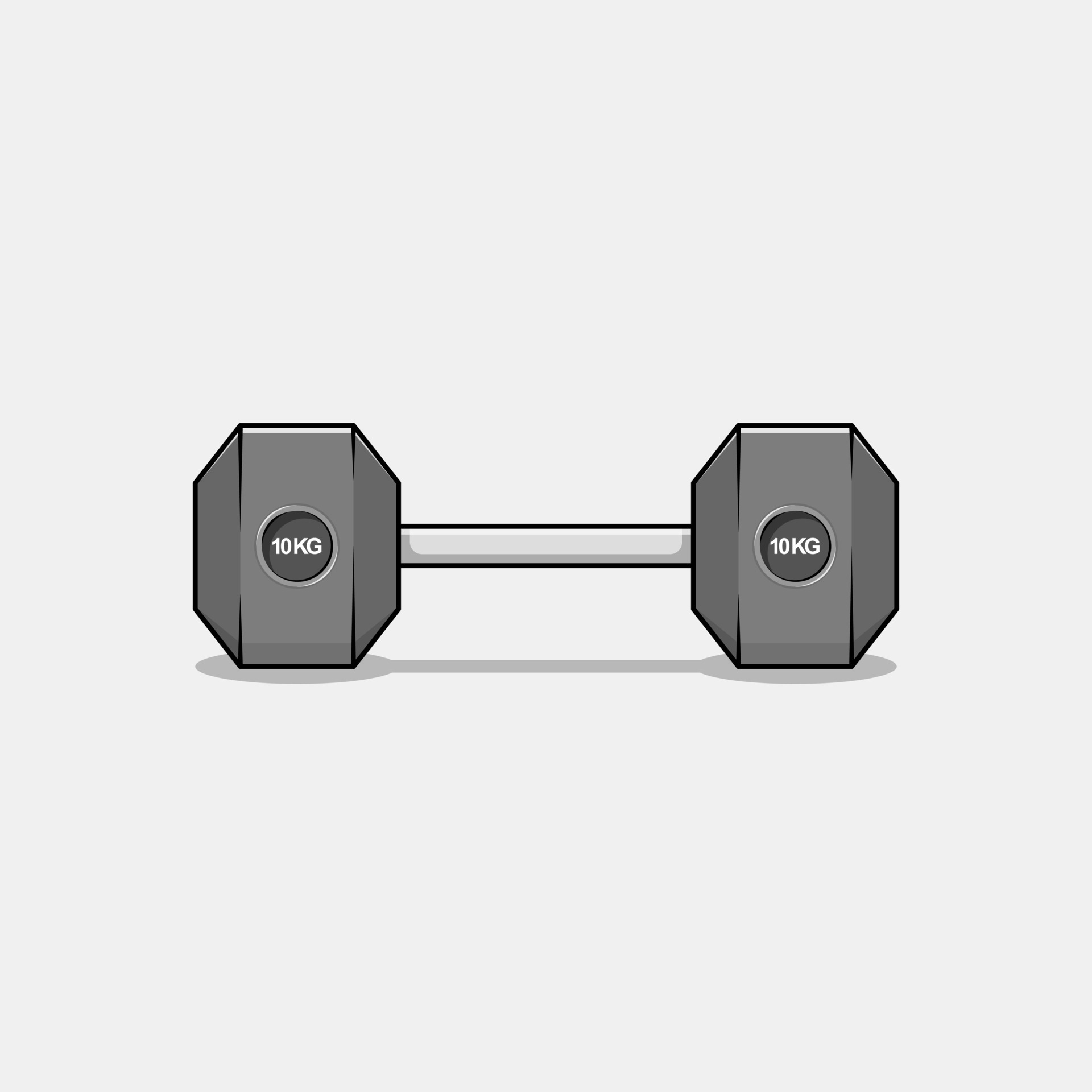 Dumbbell cartoon style illustration 5196472 Vector Art at Vecteezy