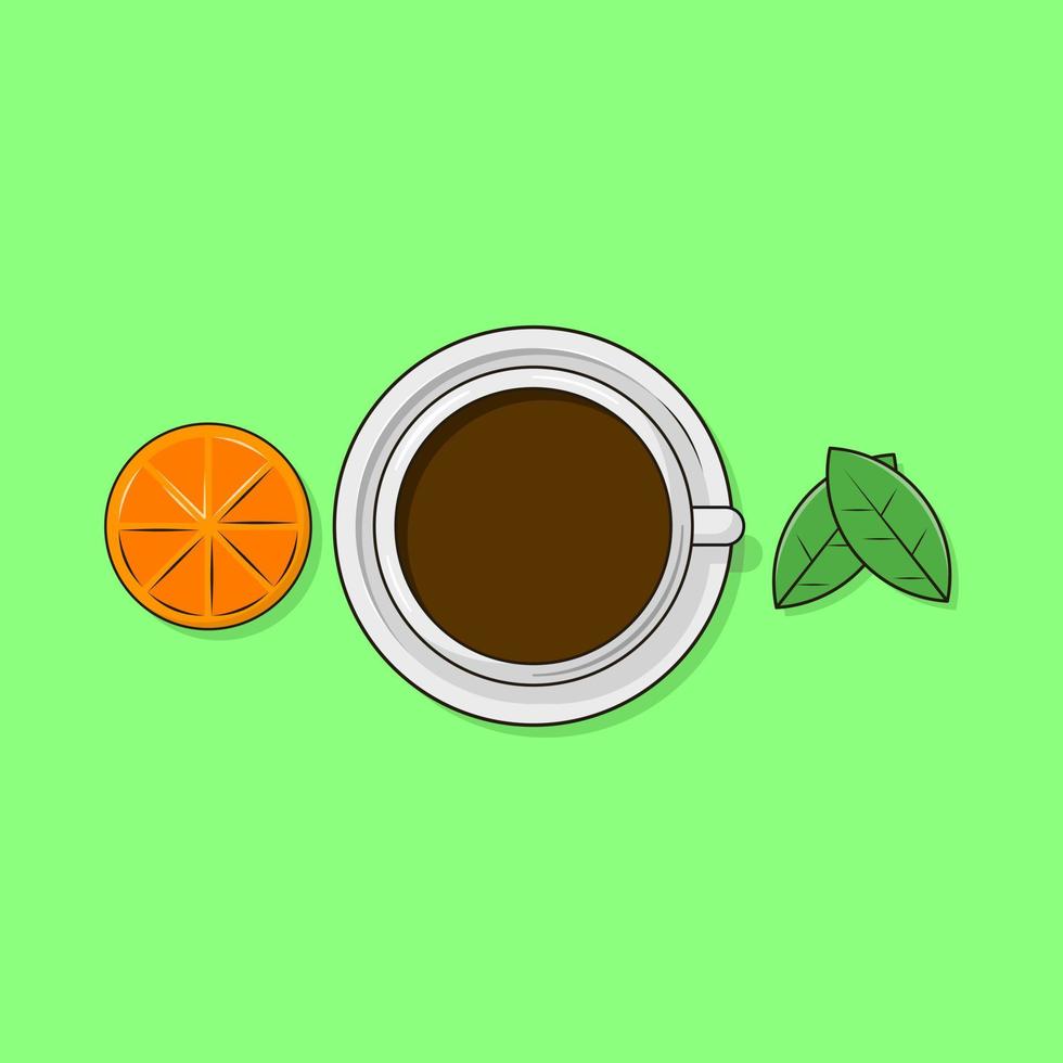 Herbal tea cartoon style illustration. vector