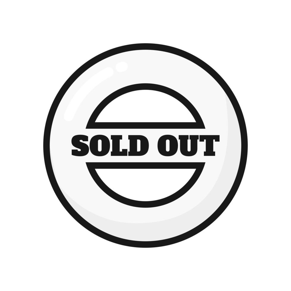 Sold out stamp illustration vector