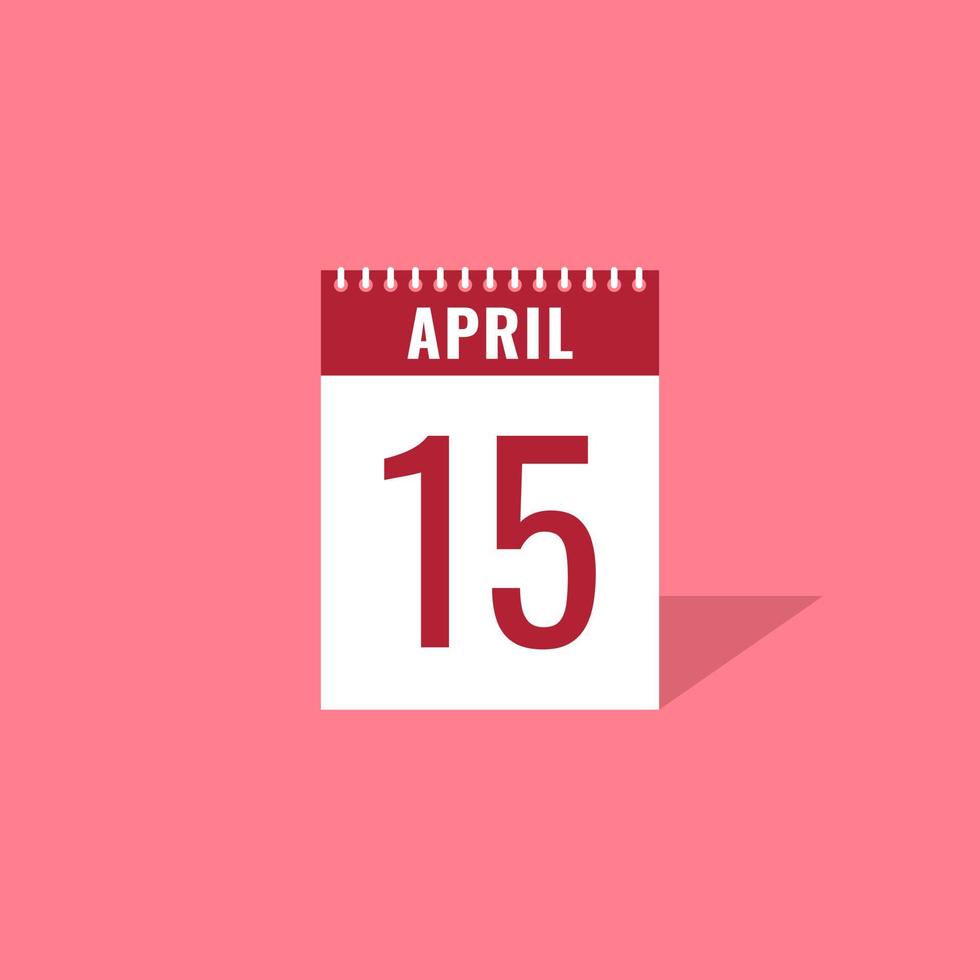 Tax day calender icon illustration vector