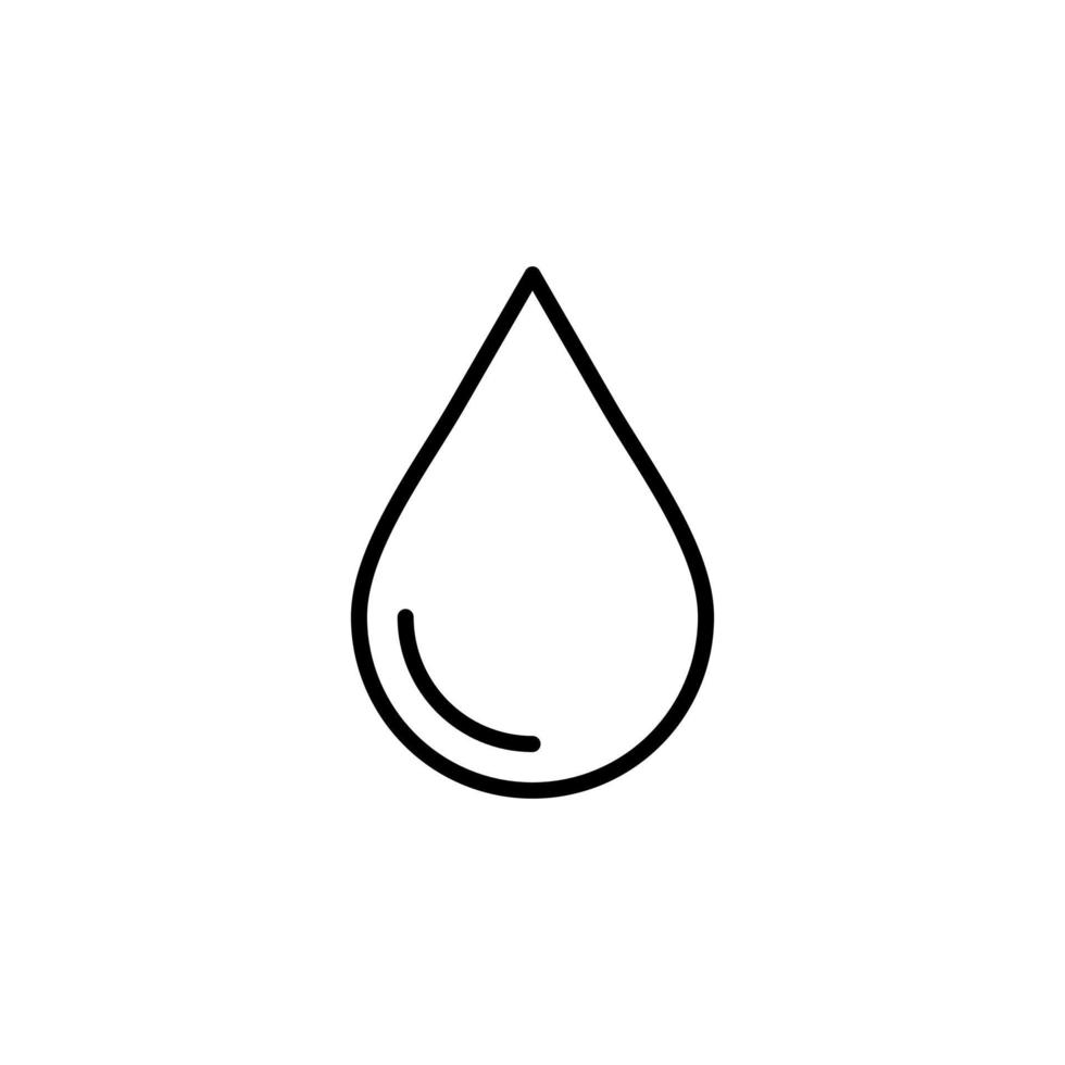 gota de agua, agua, gota, icono de línea de líquido, vector, ilustración, plantilla de logotipo. adecuado para muchos propósitos. vector