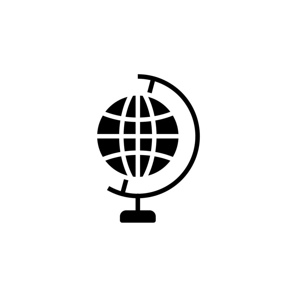 Globe Solid Icon, Vector, Illustration, Logo Template. Suitable For Many Purposes. vector