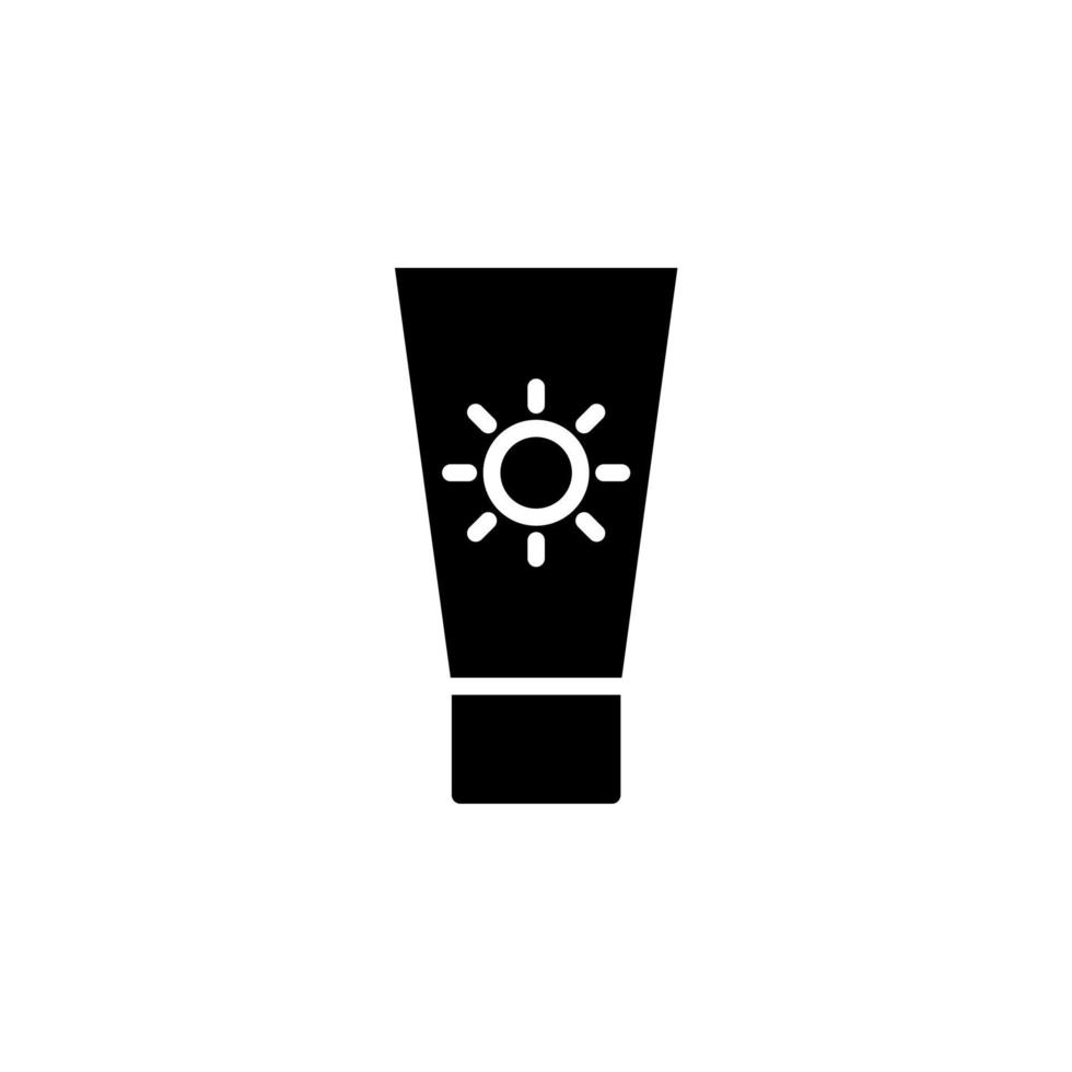 Sunblock, Sunscreen, Lotion, Summer Solid Icon, Vector, Illustration, Logo Template. Suitable For Many Purposes. vector