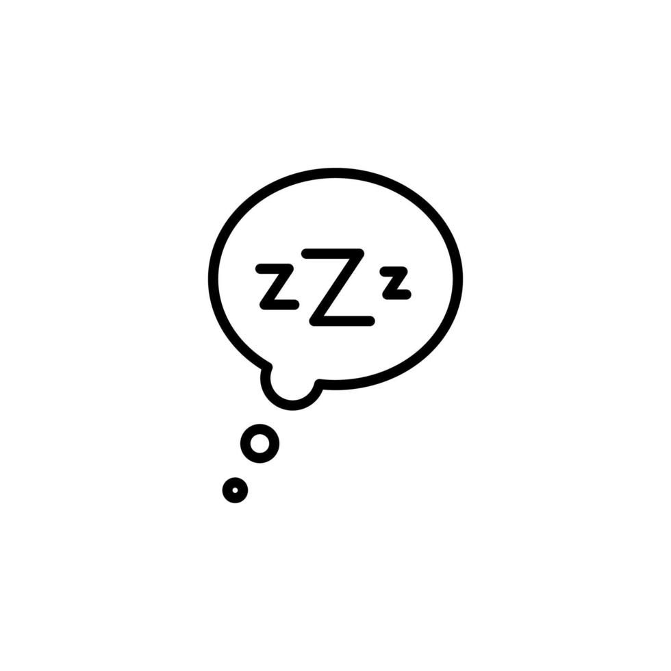 Sleep, Nap, Night Line Icon, Vector, Illustration, Logo Template. Suitable For Many Purposes. vector