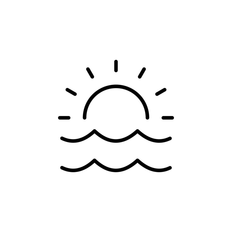 Sunrise, Sunset, Sun Line Icon, Vector, Illustration, Logo Template. Suitable For Many Purposes. vector