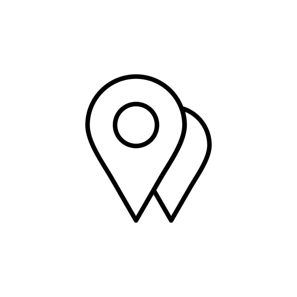 Gps, Map, Navigation, Direction Line Icon, Vector, Illustration, Logo Template. Suitable For Many Purposes. vector